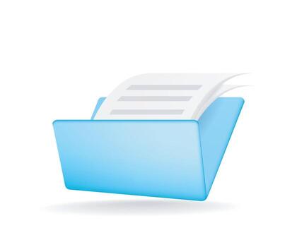 Folder icon with documents vector