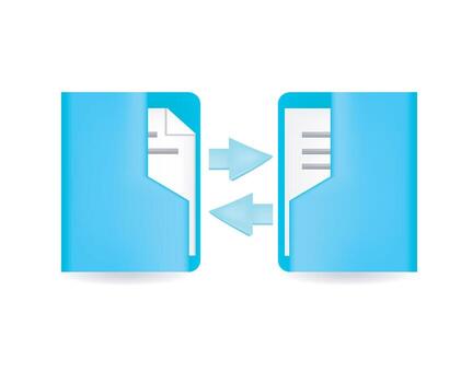 File document transfer on folder vector
