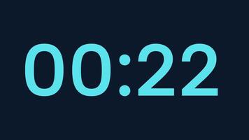 25 andra nedräkning timer med Marin bakgrund för deadline spänning lämplig för presentation, webbplatser, och social media inlägg. ljus blå digital timer räkning ner till skapa brådskande karaktär video