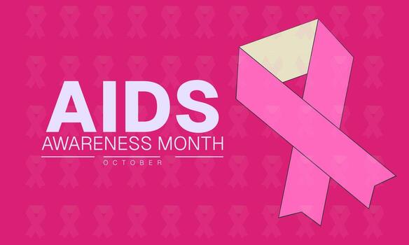 AIDS Awareness Month reminds us to learn the facts support those affected and work together to end stigma vector
