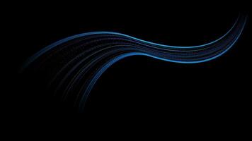 abstrakt neon data ström tunnel med färgrik ljus strömma på svart bakgrund video