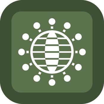 Global Infrastructure Color Block Style Badge vector