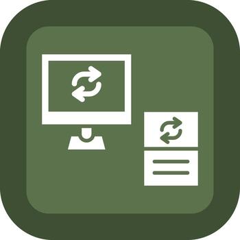 datos sincronización interfaz contorno línea gráfico vector