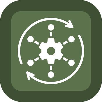 automatizado soluciones web estilo establecido gráfico vector