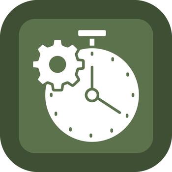 hora administración color bloquear estilo Insignia vector