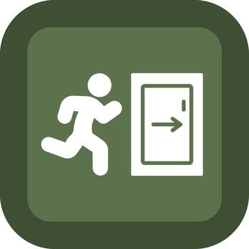 Emergency Exit Clean Sketch Style Form vector