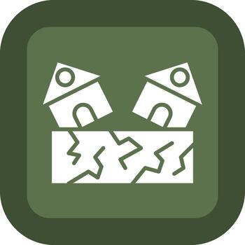 Earthquake Color Block Style Badge vector