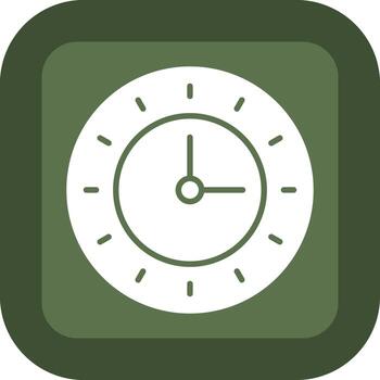 Clock Custom Line Based Element vector