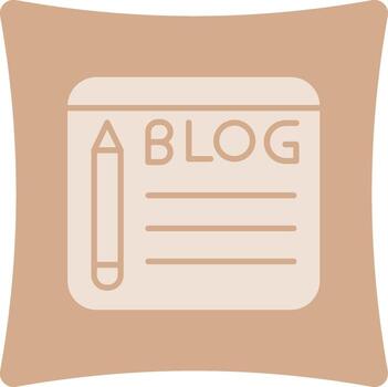 Blogging Color Block Style Badge vector