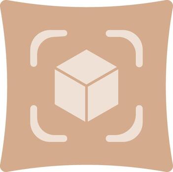 Cube Simplified Thin Line Mark vector