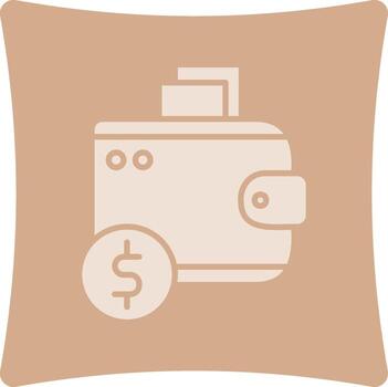 Wallet Color Block Style Badge vector