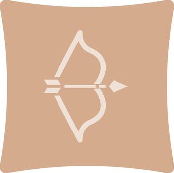 Bow Arrow Thin Line Art Element vector