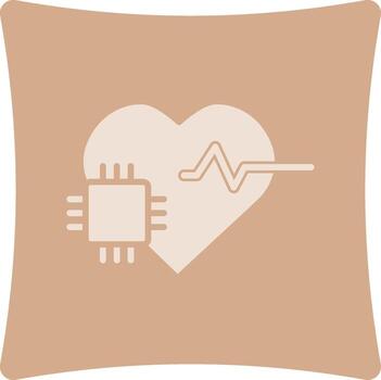 Artificial Heart Monotone Sketch Style Design vector