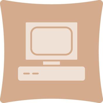 Old Computer Interactive Style Symbol vector