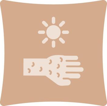 Sunburn Color Block Style Badge vector