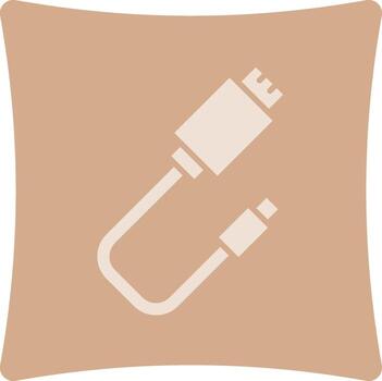 USB cable codificado usuario interfaz símbolo vector