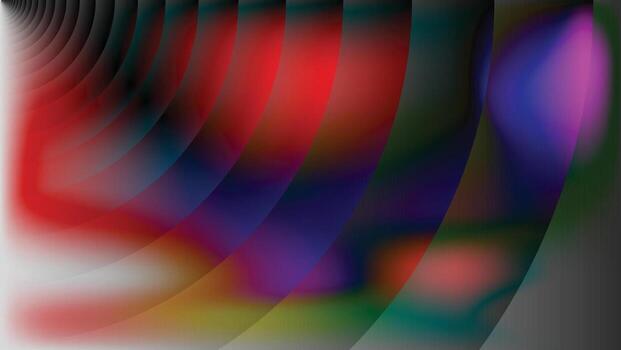 Concentric Circles Gradient Colors Ribbed Glass Fractal Neon Abstract Background. vector