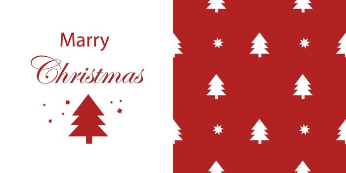 alegre Navidad. sin costura modelo con Navidad arboles en un rojo antecedentes vector