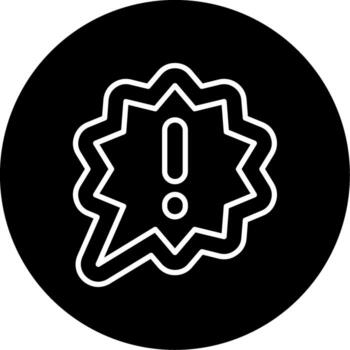 System Warning Alert Line Circle Inverted vector