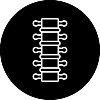 Healthy Spine Structure Line Circle Inverted vector