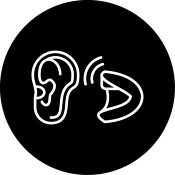 auditivo nervio función línea circulo invertido vector