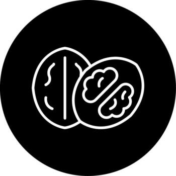 Assorted Crunchy Nuts Line Circle Inverted vector