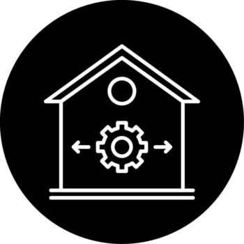 inteligente espacio utilización estrategia línea circulo invertido vector