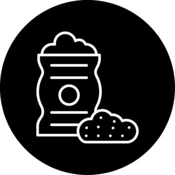 Heavy Bulk Material Handling Line Circle Inverted vector