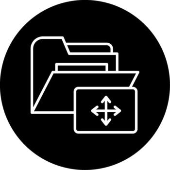 Drag and Drop Line Circle Inverted vector