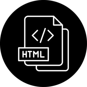 HTML Web Page Line Circle Inverted vector