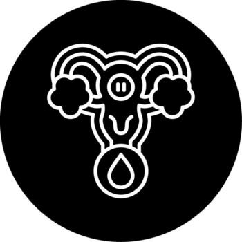 Monthly Menstruation Cycle Line Circle Inverted vector