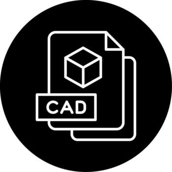 CAD Design File Line Circle Inverted vector