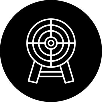 Sharp Throwing Dart Line Circle Inverted vector