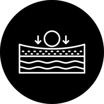 Elastic Flexible Support Line Circle Inverted vector