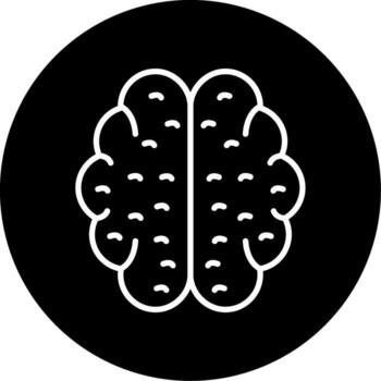 Human Brain Cognitive Function Line Circle Inverted vector