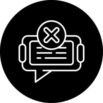 Delete Chat Message Line Circle Inverted vector