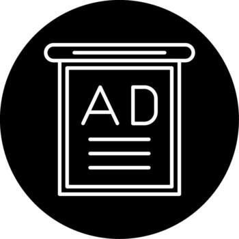 Roll Up Banner Line Circle Inverted vector