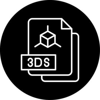 3DS Model File Line Circle Inverted vector