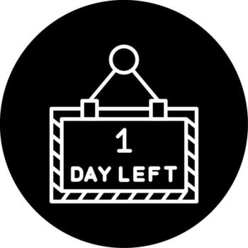 Countdown Timer Display Line Circle Inverted vector