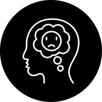 Negative Thinking Pattern Line Circle Inverted vector