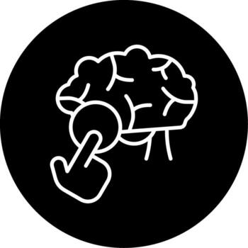 Neurological Trigger Point Line Circle Inverted vector