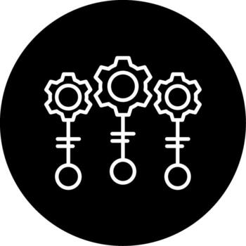 Chart Configuration Settings Line Circle Inverted vector