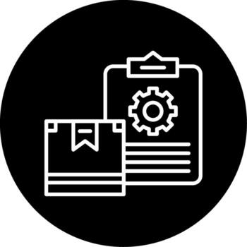 Digital Inventory Management System Line Circle Inverted vector