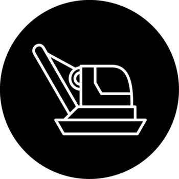 Vibrating Plate Compactor Machine Line Circle Inverted vector