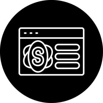 Semantic Web Technology Line Circle Inverted vector