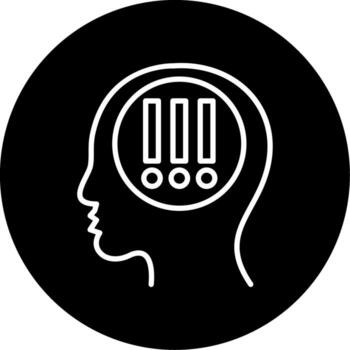 Obsessive Thought Pattern Line Circle Inverted vector