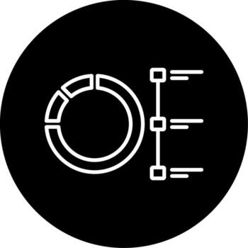 Modern Data Diagram Line Circle Inverted vector