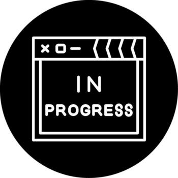 Work In Progress Update Line Circle Inverted vector