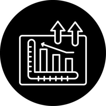 Analytical Bar Graph Line Circle Inverted vector