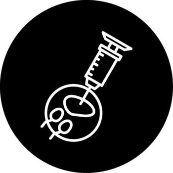 artificial inseminación método línea circulo invertido vector